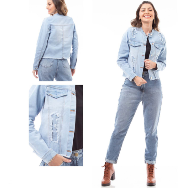 JAQUETA JEANS FEM