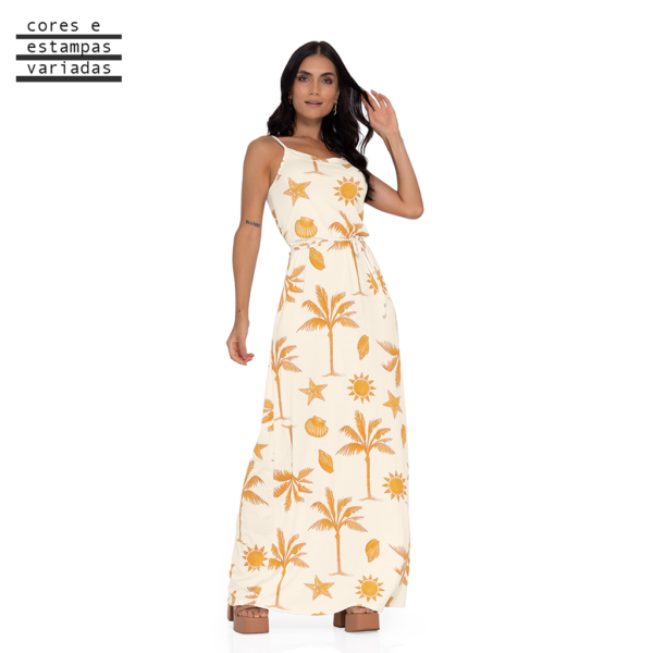VESTIDO LONGO CINTO