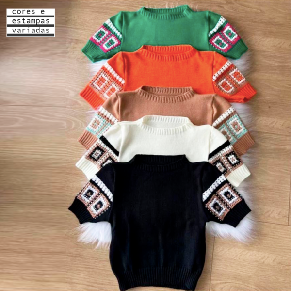 BLUSA MANGA BORDADA(U)-M