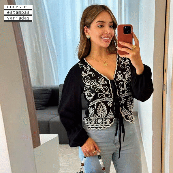 BLUSA M/L BORDADA