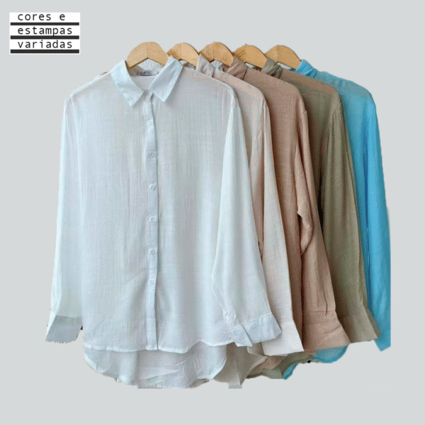 CAMISA M/L FEM ALONGADA