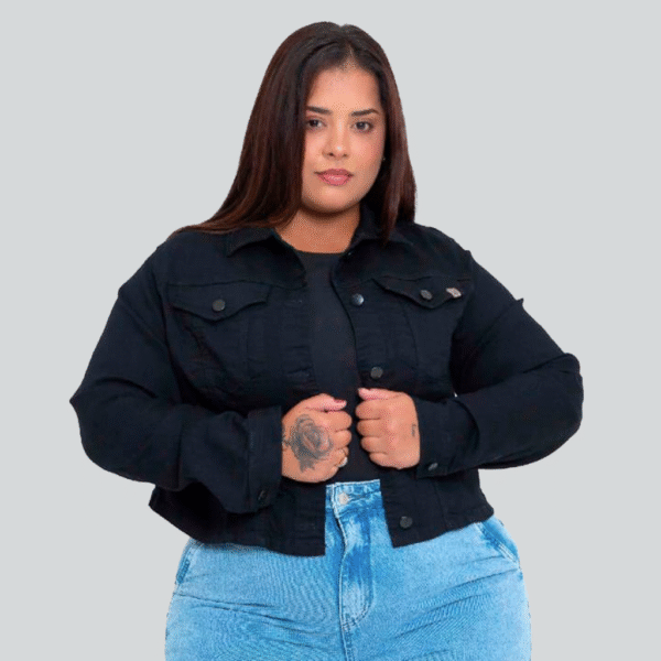 JAQUETA CROPPED PLUS FEM